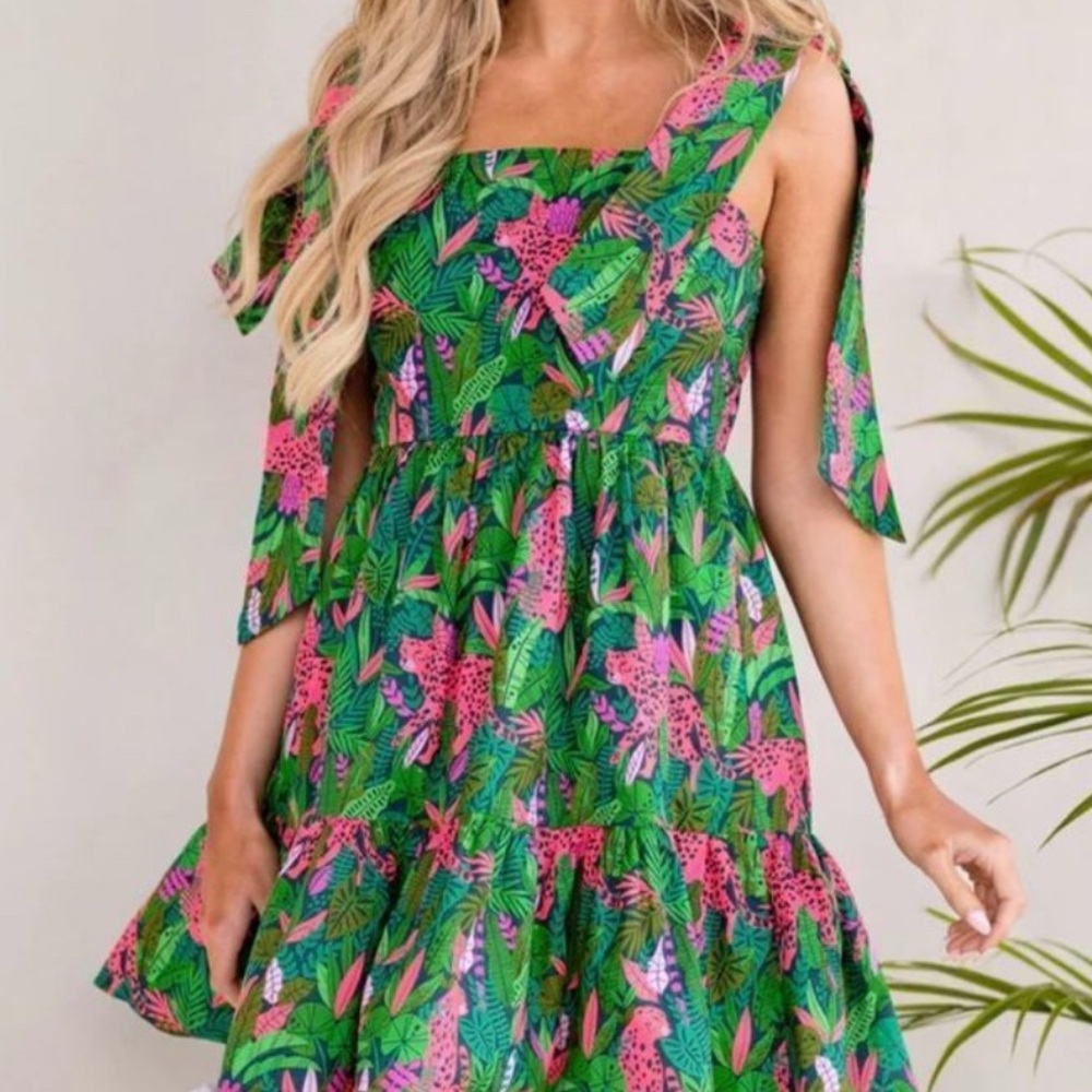 Palms Away Jungle Roar Vacation Dress